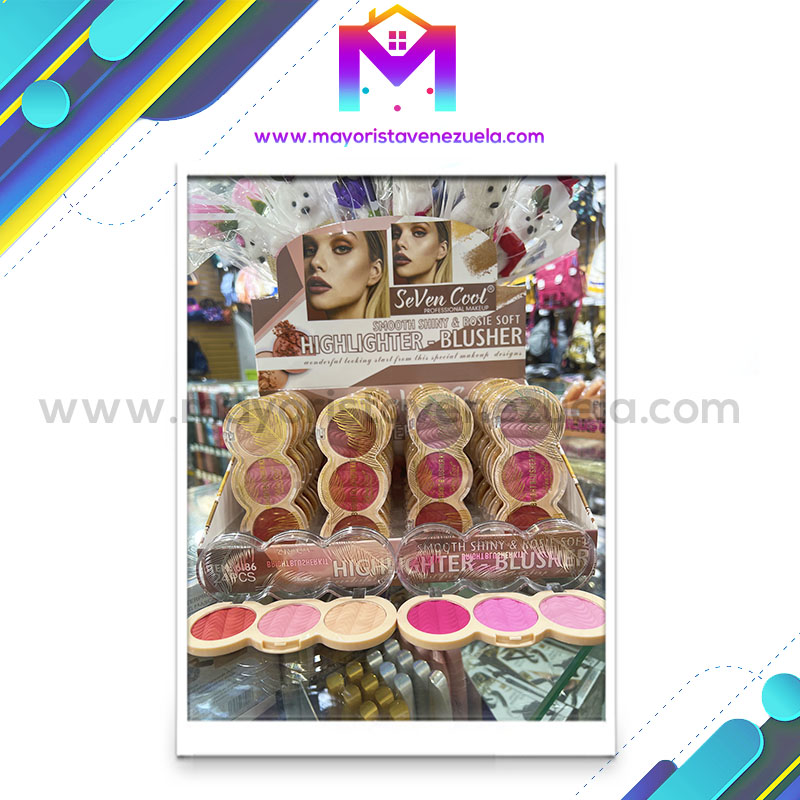 Rubor Bright Blushe Kit x3 Precio al Mayor